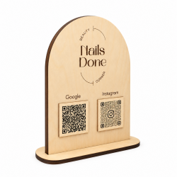 Επιτραπέζιο Stand με 3D QR Code  | Μονής Όψης | 25 x 20cm